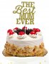 the Best Mom Ever златист брокат мек топер с клечка за торта украса декор, снимка 1 - Други - 24256071