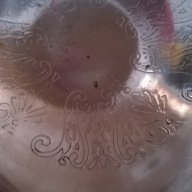 посребрена метална купа, снимка 3 - Антикварни и старинни предмети - 17151733