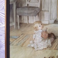 Carl Larson (1853-1919) "Pontus" стара картина маслена репродукция, снимка 5 - Антикварни и старинни предмети - 19434956