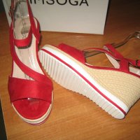 НАМАЛЕНИЕ-Дамски сандали м.1952 червени , снимка 3 - Сандали - 25666976