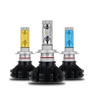 LED крушки за фарове с вентилатор PLATINUM X3, 6000LM, Н4, снимка 2 - Аксесоари и консумативи - 23934854