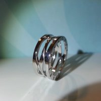 Сребърен пръстен, модел на BVLGARI, снимка 1 - Пръстени - 20244768