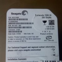 Хард диск Seagate Barracuda ST3250620AS 250GB SATA 3.0Gb/s, снимка 3 - Твърди дискове - 21883409