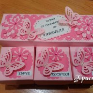 Кутия за бебешки съкровища за момиче с пеперуди, снимка 2 - Подаръци за кръщене - 17195914