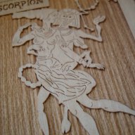 дърворезба зодия Скорпион, снимка 1 - Подаръци за рожден ден - 17776249