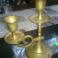 Стар бронзов свещник, снимка 5 - Антикварни и старинни предмети - 23199878