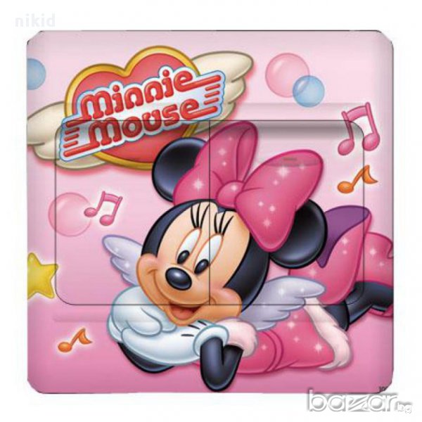 брокатен мини маус стикер за контакт ключ на лампа копчето, снимка 1