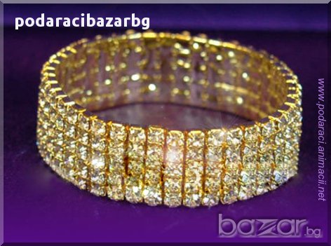 ПЕТРЕДНА ПОЗЛАТЕНА КРИСТАЛНА ГРИВНА, снимка 1