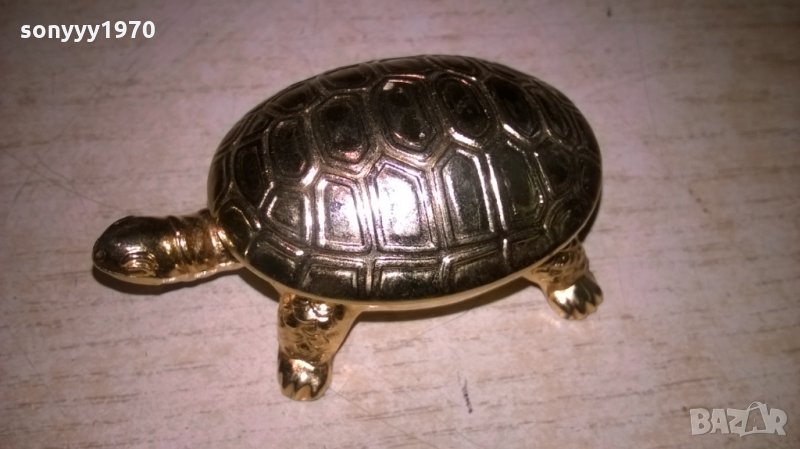 златна костенурка-7х5х3см-внос швеицария, снимка 1