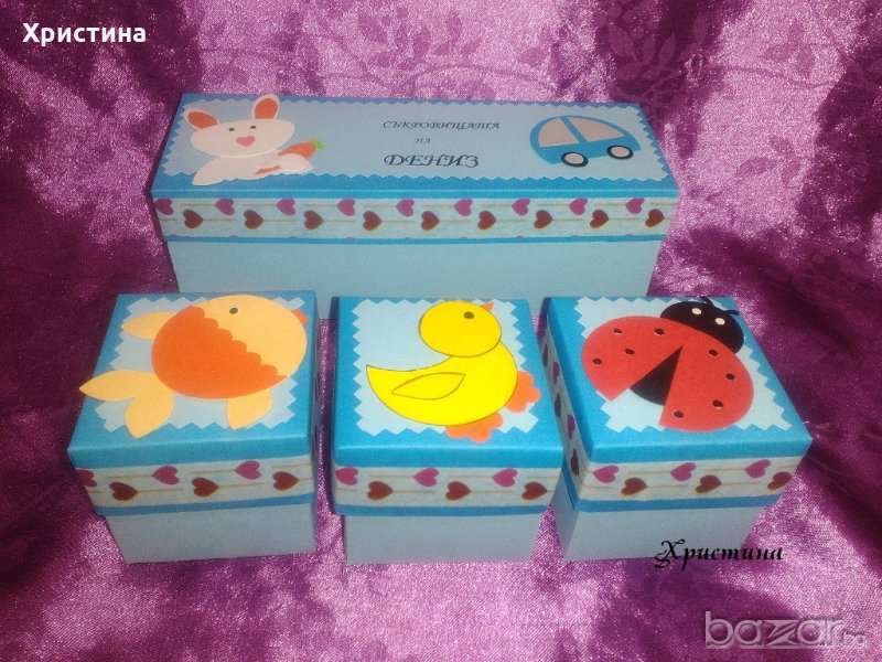 Кутия за бебешки съкровища с животни, снимка 1