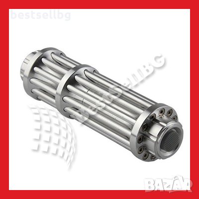 Мощен син акумулаторен лазер 5000mW 5 приставки пука балон запалва клечка кибрит цигара батерии 1634, снимка 6 - Други игри - 24178223