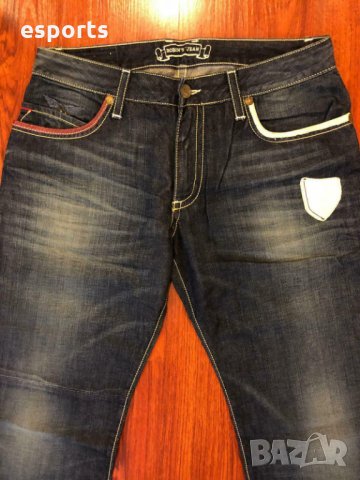 $228 Мъжки дънки  Robin's Jeans Mens 33 Кожени джобове D5075WHT  Lone Star Classic Fit