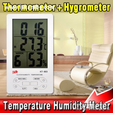 Мултифункционален часовник с температура и влагомер, снимка 2 - Други - 13299402