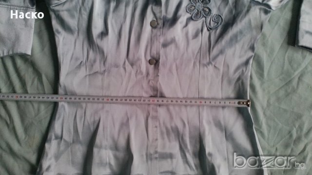 Официална сатенена риза с бродерия, снимка 5 - Ризи - 11913913