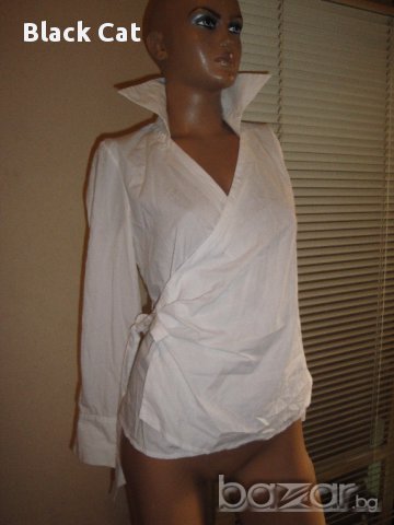 Нова елегантна маркова бяла дамска риза Diana Lirot,тип "Прегърни ме",блуза с дълъг ръкав,дамски топ, снимка 1 - Ризи - 12844443