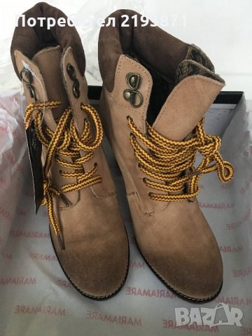 Естествена кожа велур боти Maria Mare номер39, снимка 4 - Дамски боти - 24291447