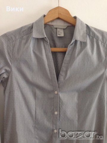 hm страхотна сива риза, снимка 5 - Ризи - 21151478