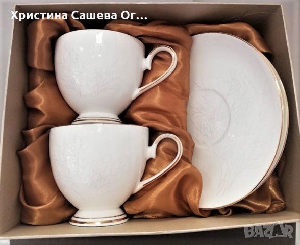 Чаши за кафе костен порцелан, снимка 1 - Подаръци за сватба - 25882382