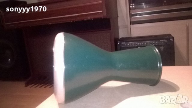 Тарамбука 40х25см-внос сирия-в зелено-метална, снимка 6 - Ударни инструменти - 22204710