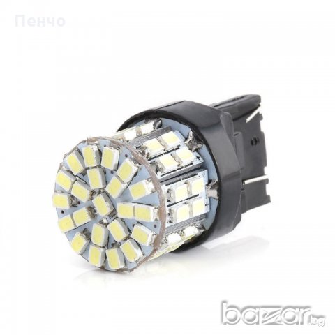 Габарити цокъл T20 5W 50SMD за кола Бяла LED лампа за паркиране, снимка 2 - Аксесоари и консумативи - 19907435