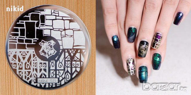 кръгла плочка / щампа шаблон за печат на нокти, снимка 8 - Продукти за маникюр - 14612306