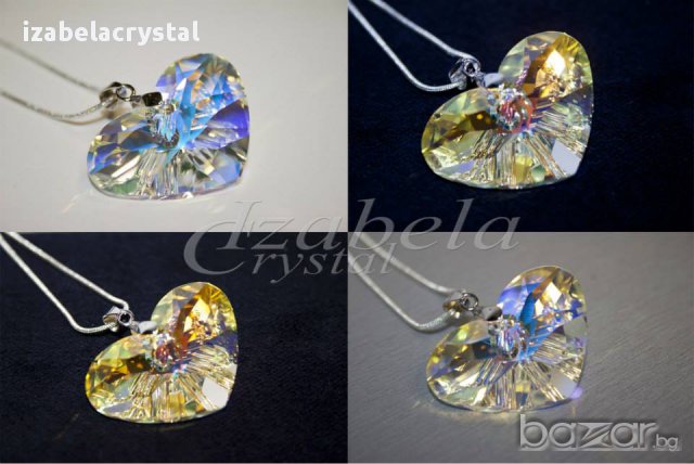 Комплект, Колие, Сваровски '' Crazy 4U Heart'' Crystals from SWAROVSKI ® , снимка 2 - Бижутерийни комплекти - 11406734