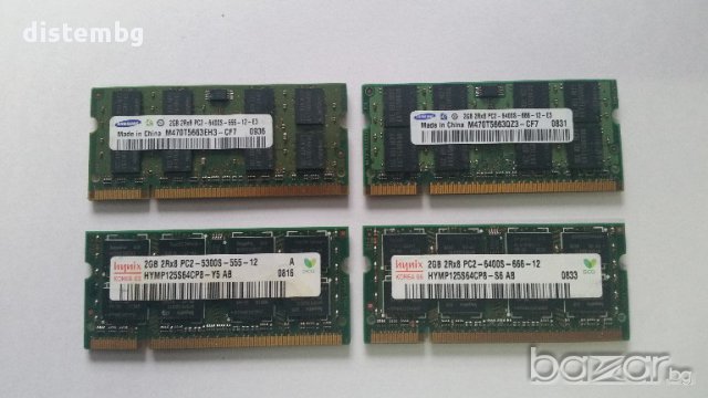 Памет SO-DIMM DDR2,DDR3  2GB,, снимка 1 - RAM памет - 17679694