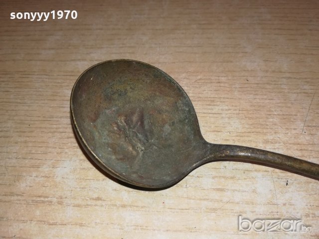 антика-реликва-стара лъжица-20х6см, снимка 6 - Колекции - 21109619