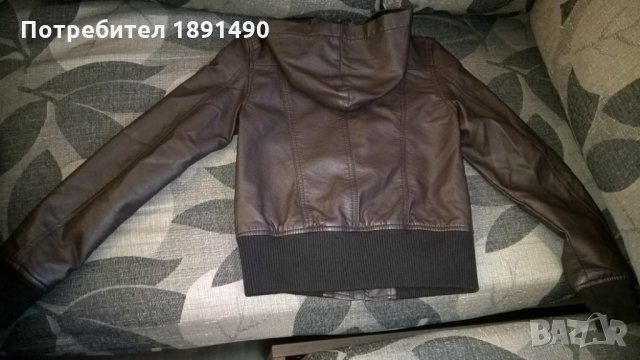Кафяво кожено яке "Pampkin Patch", снимка 3 - Детски якета и елеци - 24965436