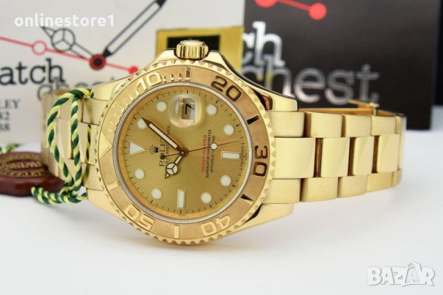 Rolex Yacht Master Dial Champagne Yellow Gold 18K, снимка 3 - Мъжки - 22451054