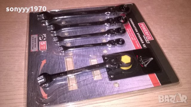 ПОРЪЧАНИ-powerfix profi-germany-немски ключове с тресчотки 5бр, снимка 2 - Ключове - 22047932