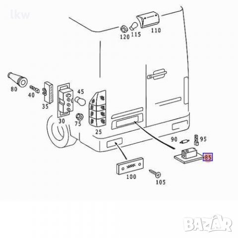 Дръжка за врата предна лява или дясна за MERCEDES Sprinter 2006, снимка 3 - Части - 25089671