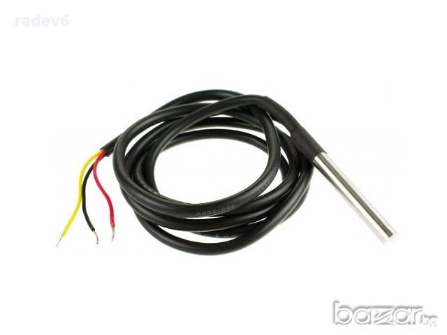 Ардуино: Сензор за температура DS18B20 водоустойчив + резистор 4.7кОм // Arduino