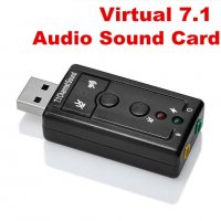 Аудио звукова карта USB 2.0 външна за компютър 3D адаптер конвертор 7.1 CH LUSO звук и микрофон в 1, снимка 5 - Слушалки и портативни колонки - 21976702