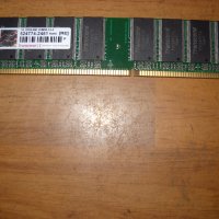 86.Ram DDR 400MHz,PC-3200,1Gb,Transcend, снимка 1 - RAM памет - 19930612