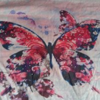 тениска с пеперуди, снимка 2 - Тениски - 22119450