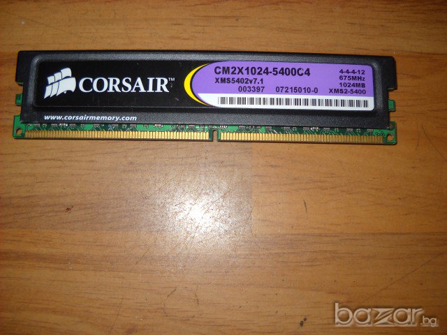 8.Ram DDR2 675 Mz,PC2-5400,1Gb,CORSAIR, снимка 1