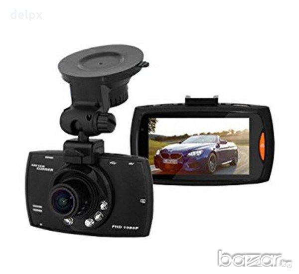 Видеорегистратор/камера HD за автомобил, записваща с вграден микрофон, екран 2,4" 3MPx, снимка 1