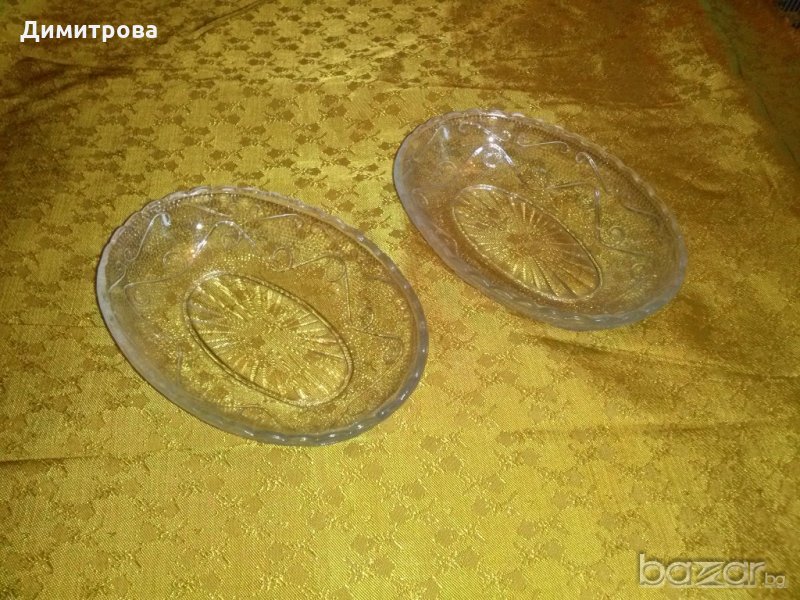 Кристални чинии , десертни чинии /за торта/, снимка 1