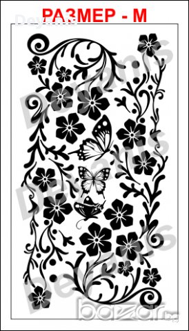 стикери за стена - цветя, снимка 3 - Декорация за дома - 11404731