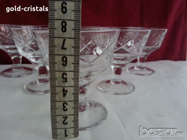  Ретро кристални чаши , снимка 2 - Антикварни и старинни предмети - 20115737