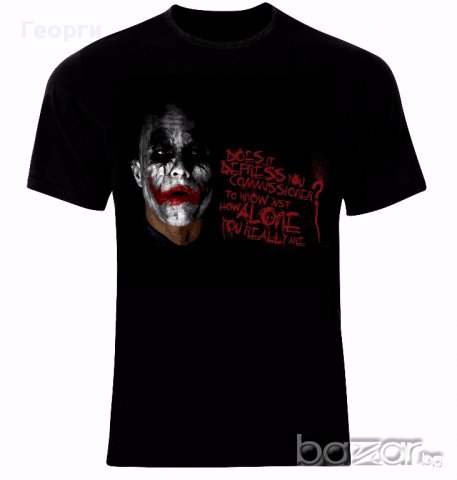 Батман Жокер Batman Dark Knight The Joker Тениска Мъжка/Дамска S до 2XL, снимка 1