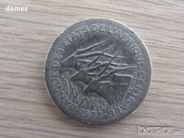 50 сефа франка В-,Централна Африканска Република 1977 г., 212D, снимка 2 - Нумизматика и бонистика - 17138195