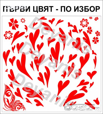 Стикер за стена - дърво, пеперуда, цветя, снимка 9 - Декорация за дома - 12072447