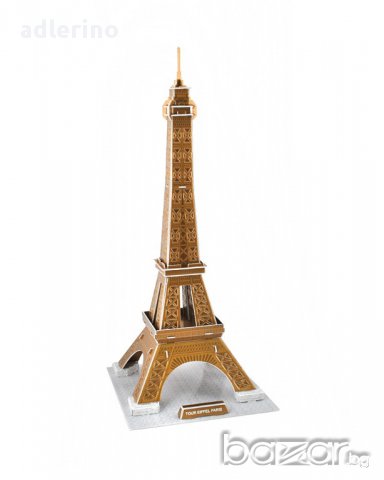 3Д пъзел, 3Д мозайка Айфелова кула / Статуя на свободата, айфелова кула 3Д пъзел - погледнете, снимка 1