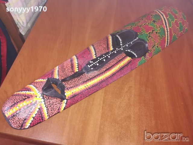 дървена маска-голяма и цветна-внос швеицария 80х17х7см