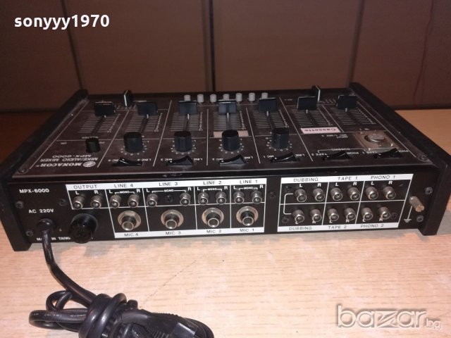 monacor mpx-6000 mixer-made in taiwan-внос швеицария, снимка 12 - Ресийвъри, усилватели, смесителни пултове - 20555304