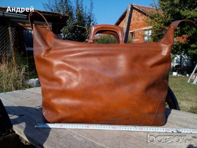 Кожен сак,чанта, снимка 3 - Антикварни и старинни предмети - 19443143