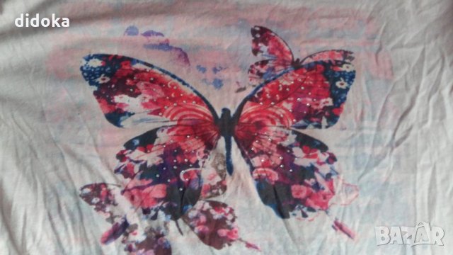тениска с пеперуди, снимка 2 - Тениски - 22119450