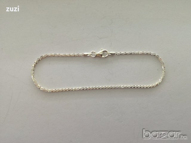 Сребърна италианска гривна - сребро проба 925, снимка 2 - Гривни - 18335456